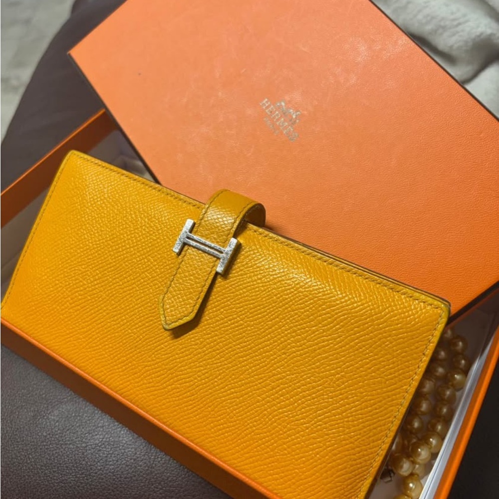 Hermes Orange Wallet